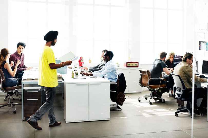 people working in the office